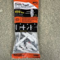 Toggler TC Plastic Toggle BA 5/8" - 3/4" Drywall Anchors" (20pcs)