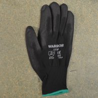 Black PU Poly Glove