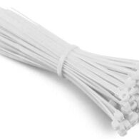 4.8 x 300mm Nylon Cable Ties White (100)
