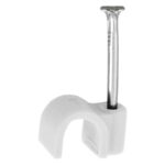 3.5mm White Cable Clips 18 pack