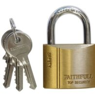 FAITHFULL 50mm Brass Padlock