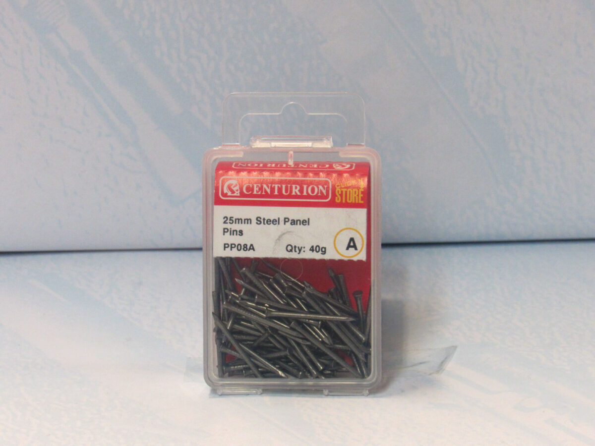 25mm Bright Steel Panel Pins 40g - Image 2
