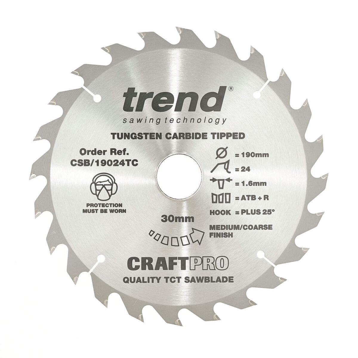 Trend 190mm X 24t X 30mm X 1.55 Craft Blade - Image 2