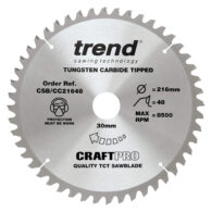 Trend 216mm X 48t X 30mm Craft Blade Cc