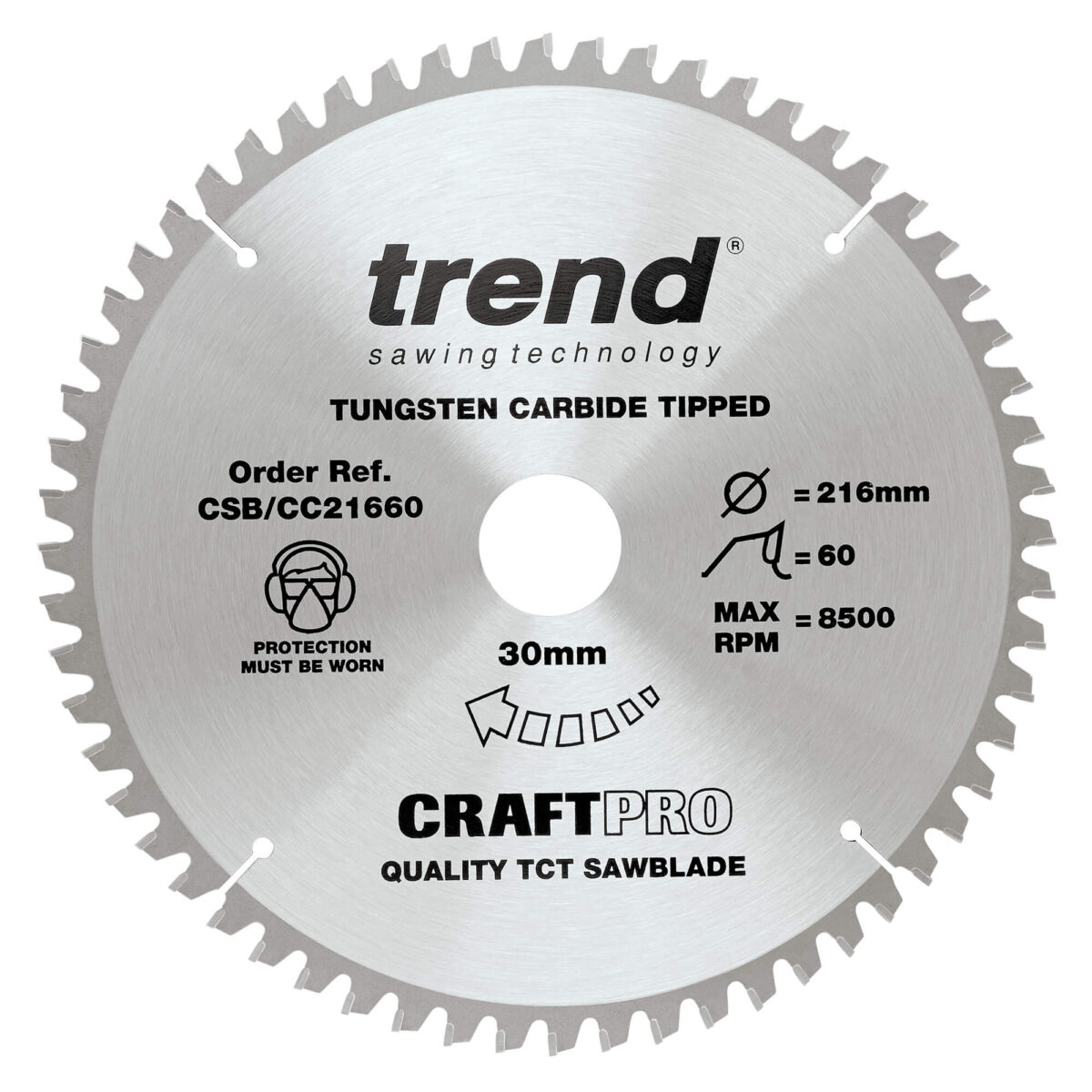 Trend 216mm X 60t X 30mm Craft Blade Cc - Image 2