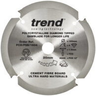 Trend 160mm X 4t X 20mm Fibreboard Saw Blade Pcd